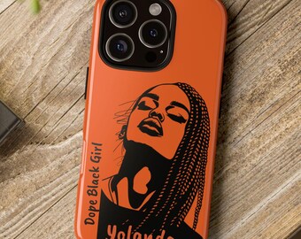 Personalized Tough Cases, Melanin Queen Phone Case, Black Women iPhone 16 Samsung 24 Pixel, African American Owned, Custom Protective Case