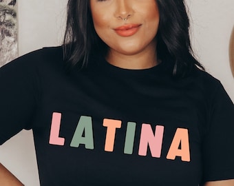 Camiseta retro latina/Camiseta latina pastel/Camiseta latina poderosa/Regalo para latinos/Camiseta latina contemporánea/Camiseta del mes de la herencia hispana
