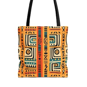 Kleurrijke draagtas met Afrikaans geometrisch patroon| Afrocentrische draagtas| Etnische tas| Zwarte draagtas| Zwart eigendom
