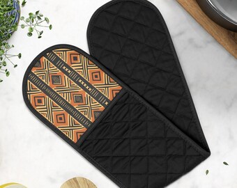 African American Family  House Warming Gift| Hostess Gift 4 Black Woman| Ethnic Oven Mitts | African Print Kitchen Accessories| Black Owned