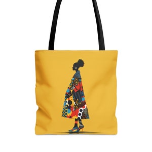 African American Woman Pop Art Tote Bag | Black Girl Magic | Dope Brown Girl Tote Bag| Ethnic Tote Bag | Black Woman Tote | Black Owned Shop