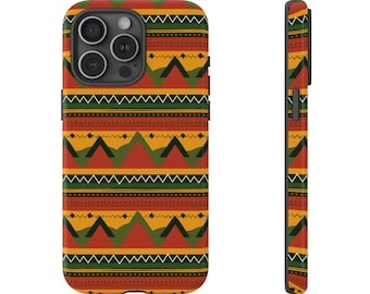 Mountain Inspired African Kente Cloth Phone Case| Black Girl Magic Phone Case| African Accessories| Gift for African Woman| Black Owned