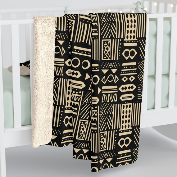Afrikaanse Vrouw Fuzzy Deken Afrikaanse Zebra Patroon Sherpa