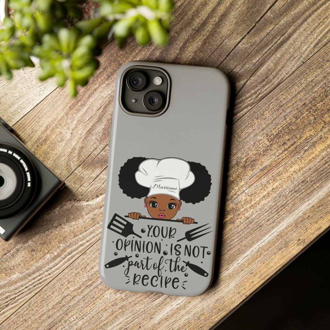 Chef Phone Customized Black Woman Chef Phone Case for Iphone, Samsung, Pixel ...