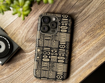 African Mud Cloth Phone Case| Black Girl Magic Phone Case| Ethnic Boho Accessories| Gift for African American Woman| Black Owned