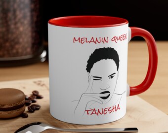 Personalized Black Woman Coffee Mug| Black Woman Gift| African American Woman Custom Gift| Black Girl Magic| Black Owned