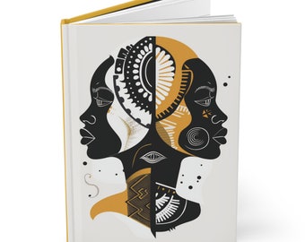 Regalo de diario personalizado de mujer negra para escritor afroamericano Cuaderno de tapa dura afrocéntrico Regalo 4 Melanin Girl Cultura negra única
