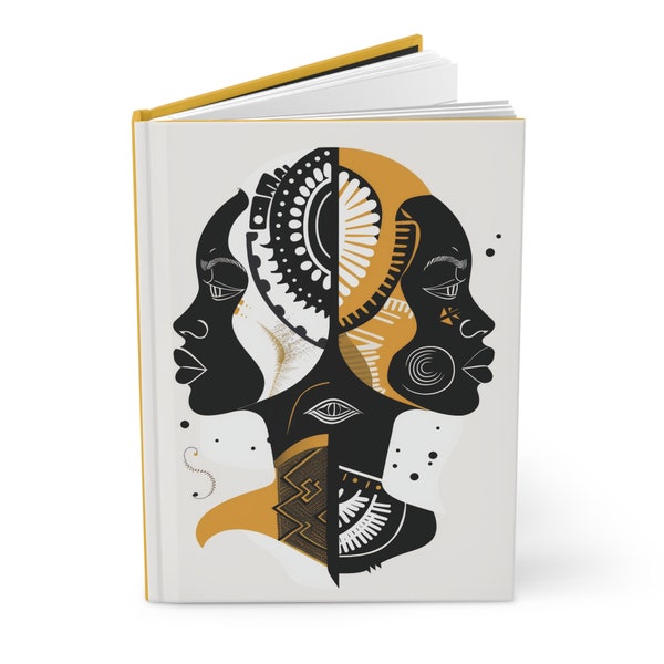 Black Woman Personalized Journal Gift For African American Writer Afrocentric Hardcover NoteBook Gift 4 Melanin Girl Unique Black Culture