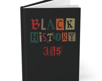 Svart historia dagbok | Gåva till svart man | Afroamerikansk anteckningsbok | Svart historia 365 | Gåva till svart kultur | Svart mans dagbok | Svart ägd