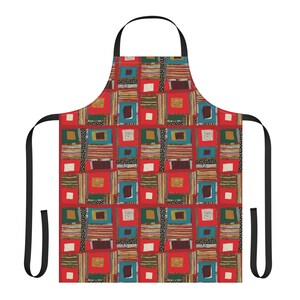 Afrocentrisch keukenschort met patchworkdesign | Boho foodiecadeau | Cultureel cadeau voor chef-kok afbeelding 2