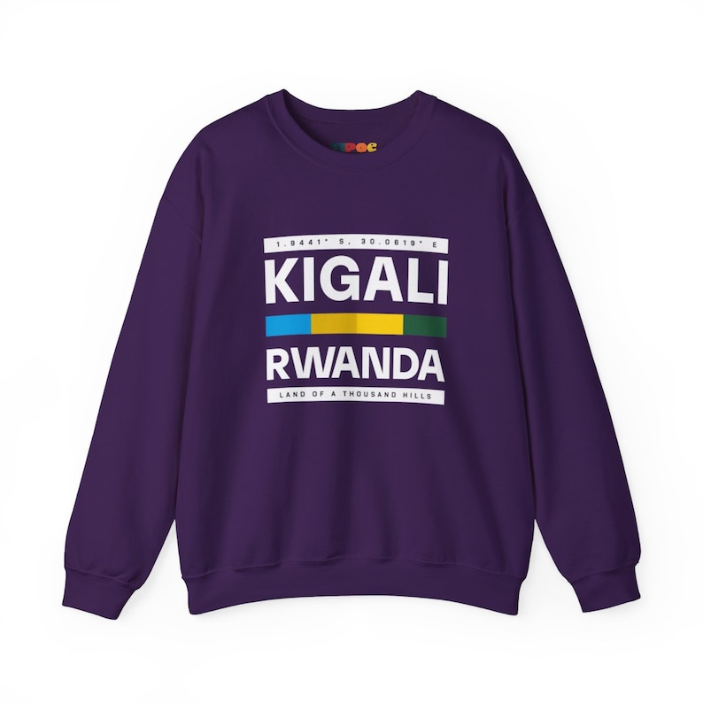 Rwanda Shirt for Black Man Wanderlust Sweatshirt for Rwanda Travel TShirt Memento Kigali Rwanda Gift 4 African American Family Black Owned image 7
