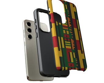 Funda para teléfono con colores panafricanos/Funda para teléfono con arte africano abstracto/Funda para teléfono iPhone, Samsung, Pixel/Funda para teléfono estilo boho/Arte negro/Propiedad de negros