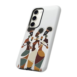 Afrocentric zwarte vrouw Boho telefoonhoesje | Wijnliefhebber telefoonhoesje cadeau 4 moeder | iPhone, Samsung, Pixel-telefoonhoesje | Etnische telefoon | Zwart eigendom