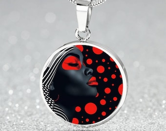 Strong Black Woman Gift Jewelry for Her African American Pendant Necklace Fun Bracelet 4 Black Girl Pop Art Congrats Gift 4 Black Teenager