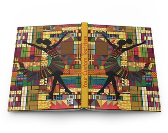Regalo personalizado del diario de la mujer negra para el escritor afroamericano afrocéntrico cuaderno de tapa dura regalo 4 melanina chica cultura negra única