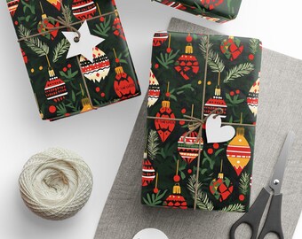 Papel de regalo moderno afrocéntrico para Navidad afroamericana/papel de regalo de Navidad bohemio/papel de lujo étnico interreligioso/papel de propiedad negra