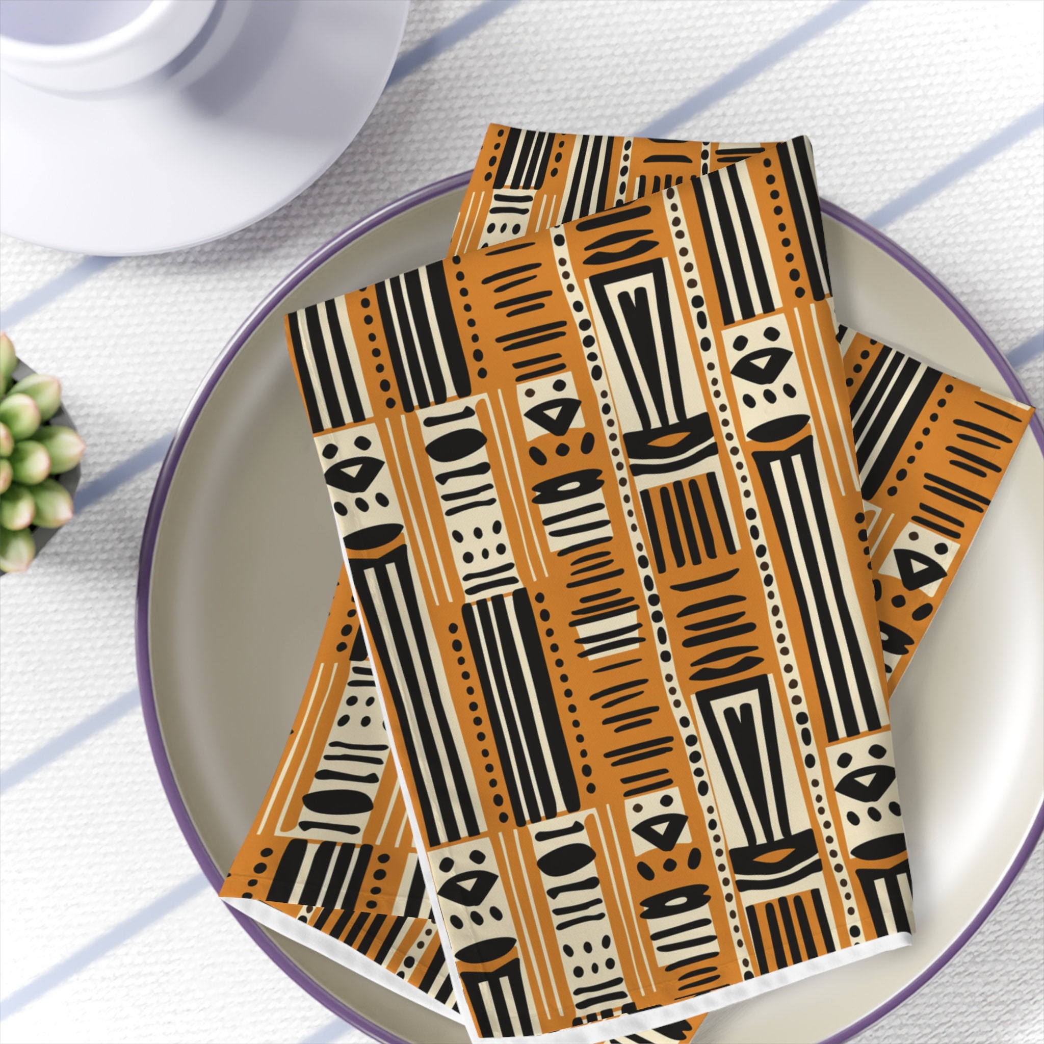 Mud Cloth Inspired Ethnic Table Decorations Kwanzaa Christmas