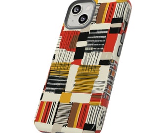 Funda de teléfono Boho afrocéntrica / Funda de teléfono de arte abstracto / Moderno de mediados de siglo / iPhone, Samsung, Funda de teléfono Pixel / Teléfono étnico / Propiedad de negros