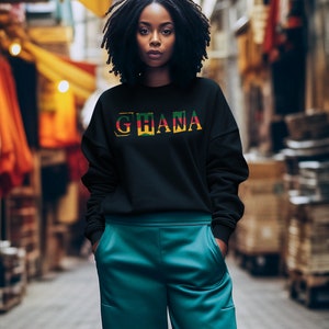 Ghana Shirt Gift for Travel Ghana Sweatshirt Ghana Flag Colors 4 Ghanaian Friend Gift Ghana Tank Top for Her Ghana Hoodie 4 Kid Black Owned