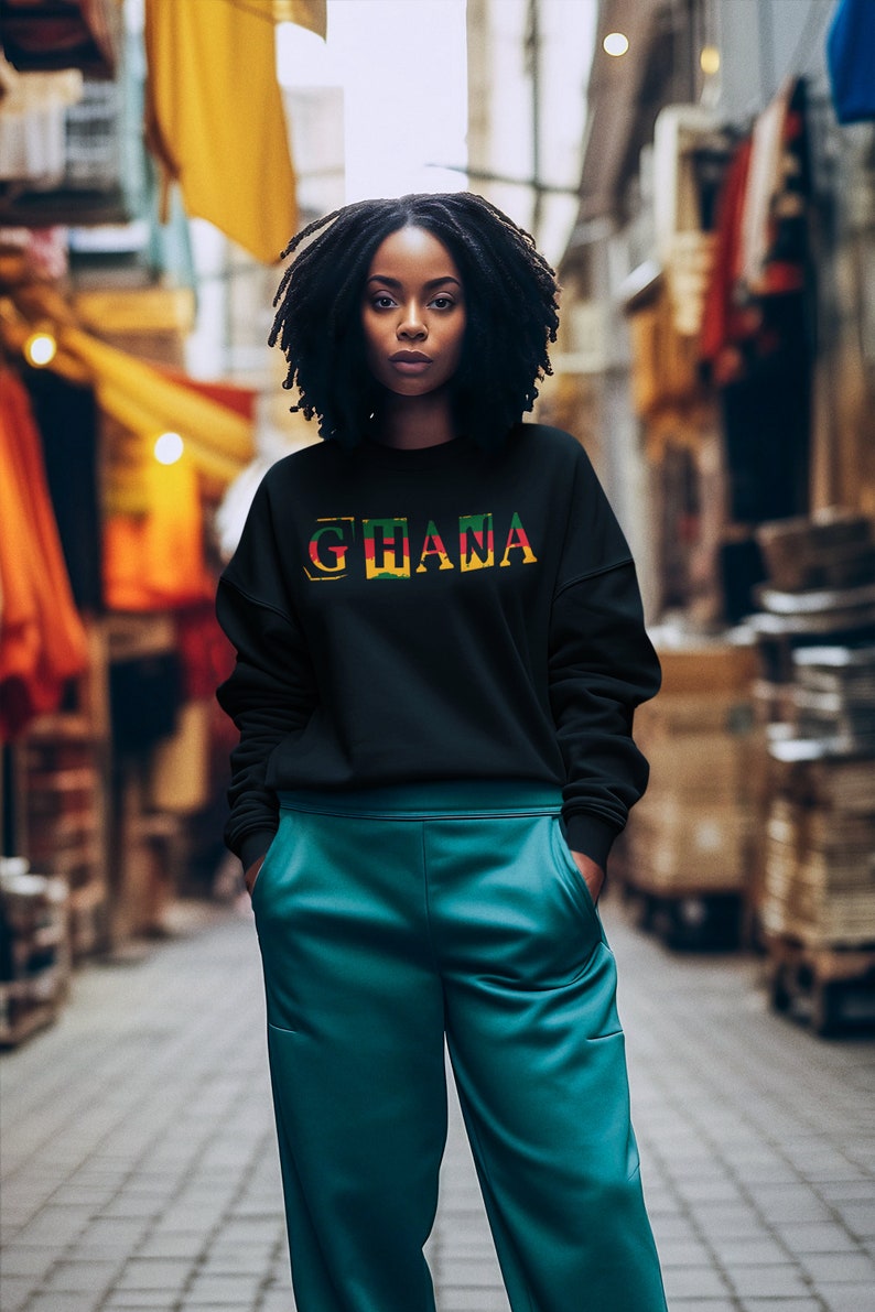 Ghana Shirt Gift for Travel Ghana Sweatshirt Ghana Flag Colors 4 Ghanaian Friend Gift Ghana Tank Top for Her Ghana Hoodie 4 Kid Black Owned