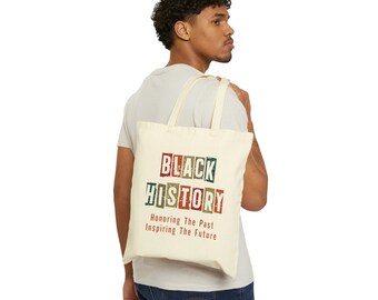 BlackHistory Month Honoring the Past Tote Bag Black Owned Shop| Gift for African American Woman| Black Pride Tote| Black Girl Bag| BLM Bag