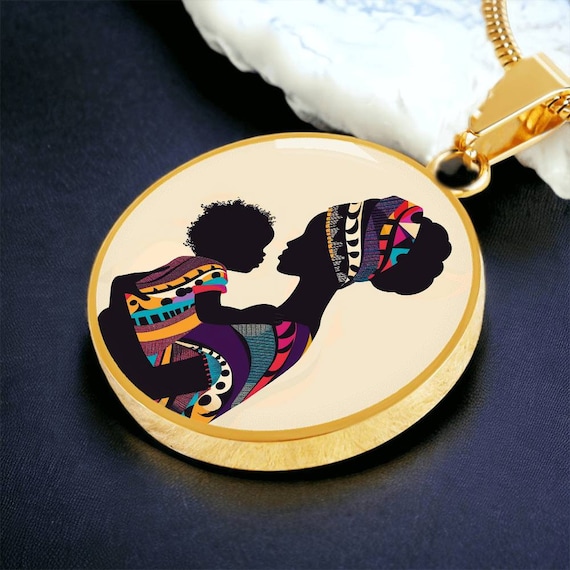 Personalized Black Mom Jewelry Gift | Engraved African American