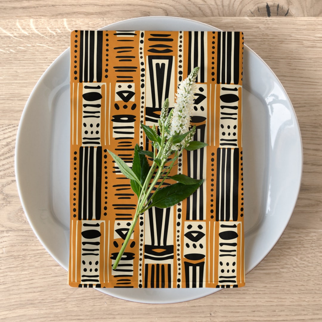 Mud Cloth Inspired Ethnic Table Decorations Kwanzaa Christmas