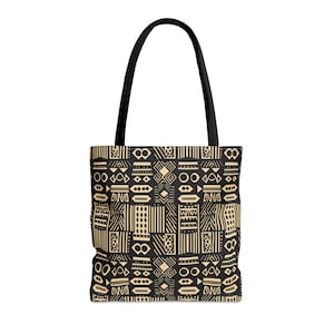 Schwarze Frau Einkaufstasche | Braune Mädchentasche | Moderne Schlammtuch Afrikanische Einkaufstasche Afrozentrische Tasche | Schwarze Mädchen-Einkaufstasche | Boho Einkaufstasche | Schwarz besessen