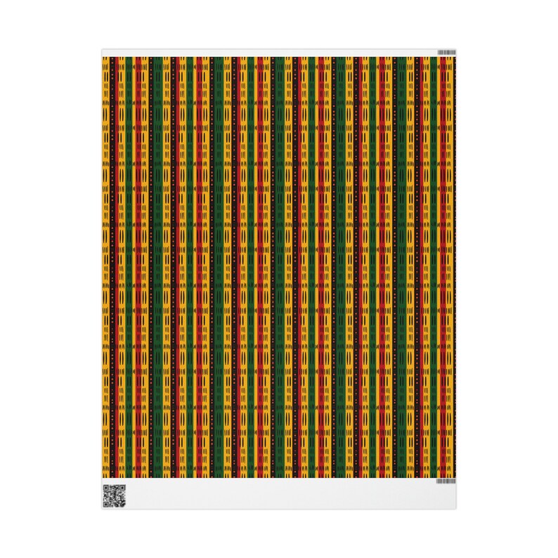 Colorful Modern African Print Wrapping Paper Ethnic Ankara Wrapping Paper African American Gift Wrap Kente Cloth Mud Cloth Black Owned image 6