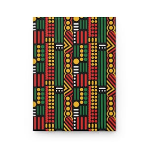 Colorful Pan African Hardcover Journal| Modern Ethnic Journal| Gift for African American Woman| African American Stationery| Black Owned