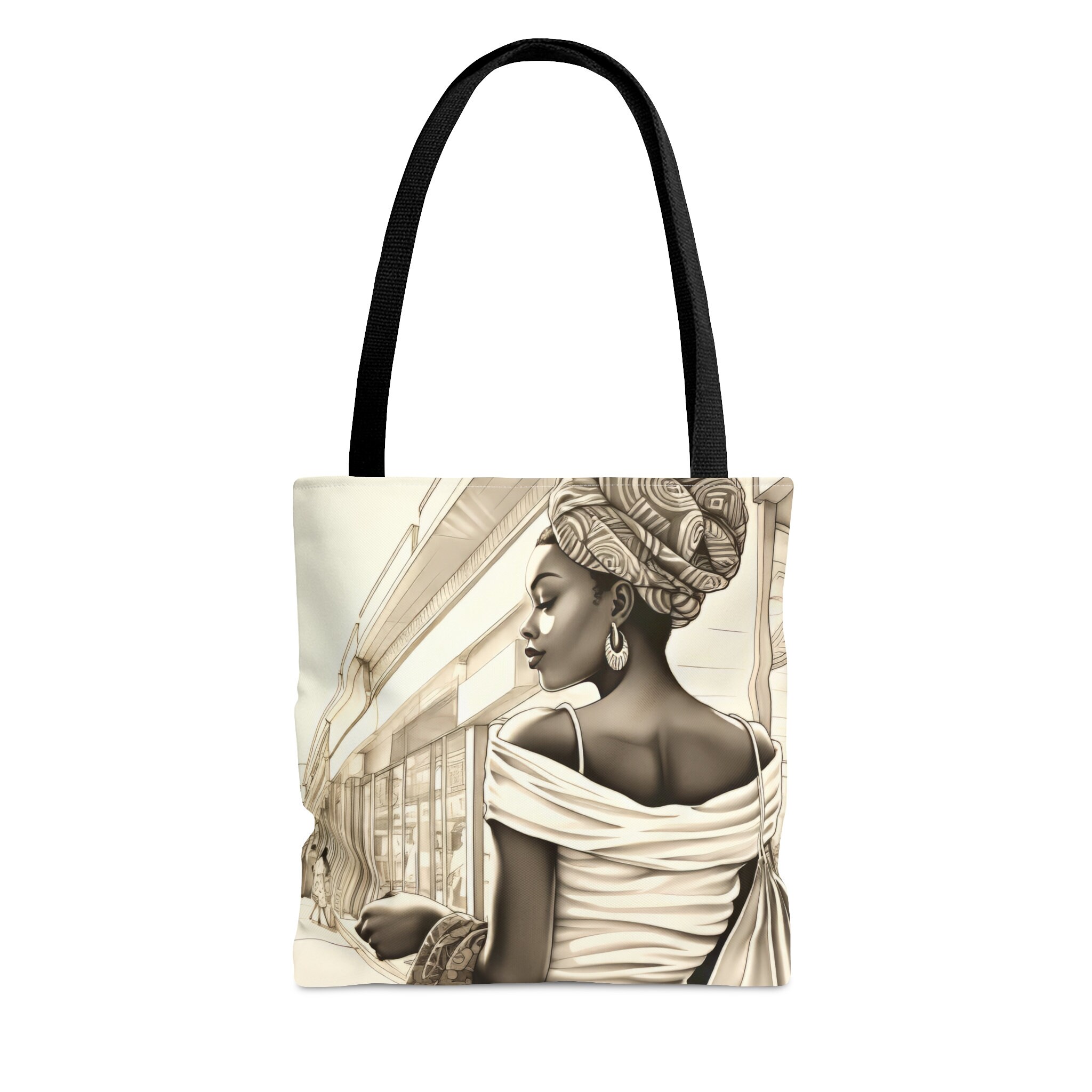 LUVADIAN Black Pride Melanin Tote Bag – Reusable Canvas Shopping Bag With Motivational Quote, Eco-Friendly Gift For Women