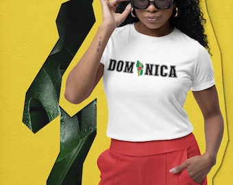 Dominica Shirt | Dominica Map T-Shirt Gift 4 Her | Dominica Flag Vacay Gift 4 Black Man | Gift 4 Friend From Dominica | Island Souvenir Tee