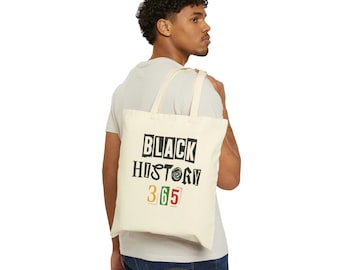 BlackHistory 365 draagtas Zwart Eigen winkel| Zwarte geschiedenismaandtas | Cadeau voor Afro-Amerikaanse vrouw| Zwarte Pride-tas | Zwarte meisjestas