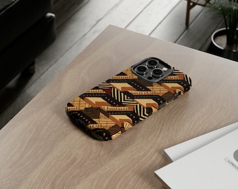 Geometric African Art Boho Phone Case| Kente Cloth Phone Case| iPhone, Samsung, Pixel Phone Case| Ethnic Phone Case| Black Art| Black Owned