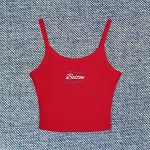 Boston Baseball Cropped Tank Top Red Sox Womens Spaghetti Strap Shirt Player Top Roman Anthony, Kristian Campbell Marcelo Mayer Game Outfit