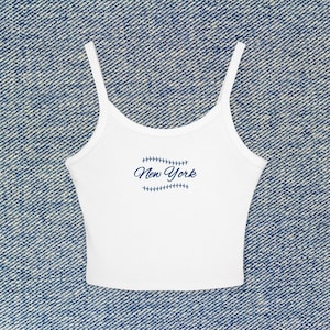 New York Baseball Cropped Tank Top NY Womens Spaghetti Strap Shirt Yankees Player Top Aaron Judge Gerrit Cole Paul Goldschmidt Game Outfit