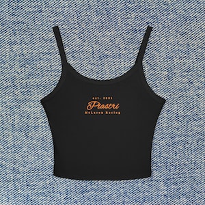 Bijgesneden tanktop Oscar Piastri McLaren Racing, F1-fankleding, cadeau raceliefhebber, Formule 1-merchandise, trendy crop top met spaghettibandjes
