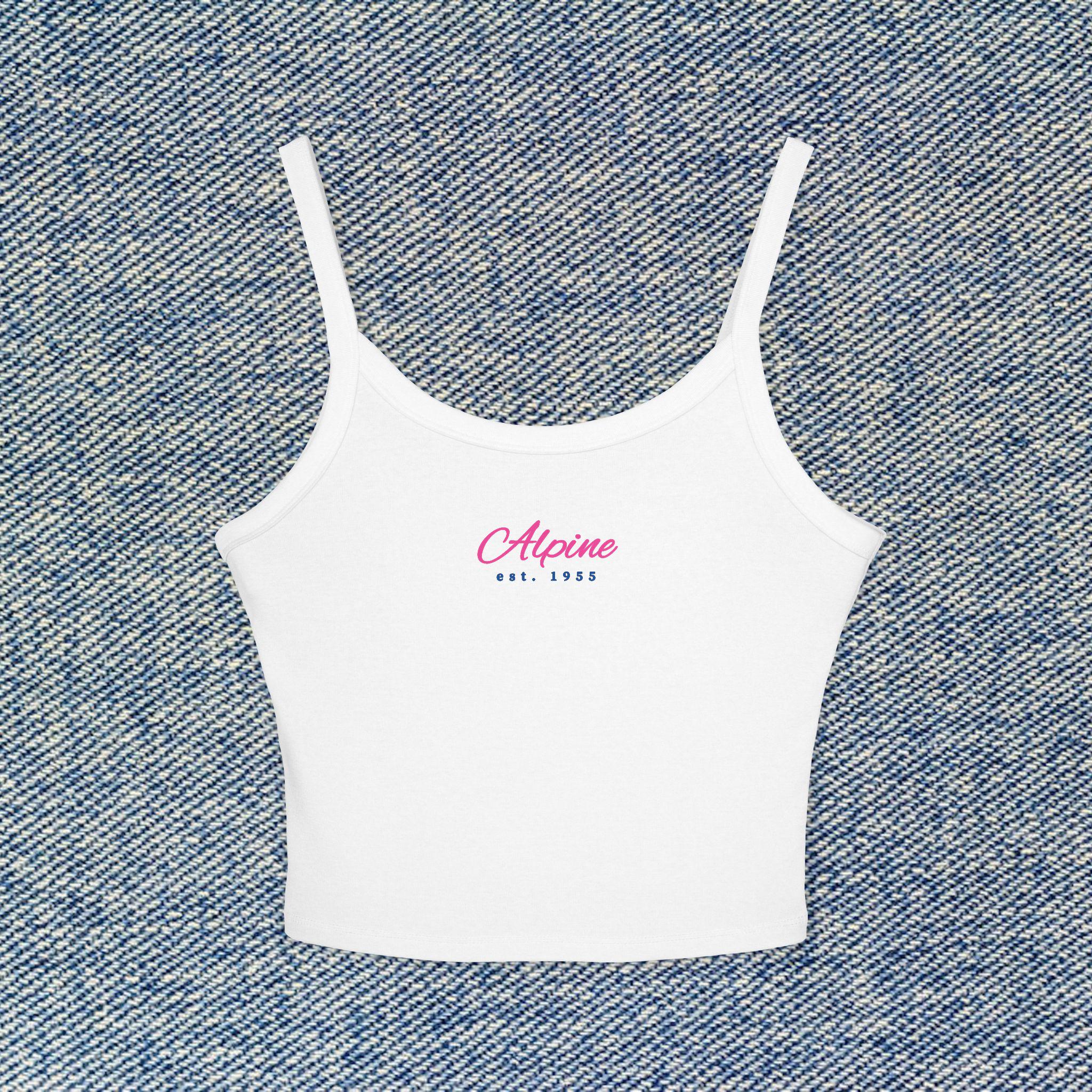 Alpine F1 Team Cropped Tank Top, Pierre Gasly Nico Hulkenberg Formula 1 Tank Top Fan Racing Gift, Formula 1 Trendy Spaghetti Strap Crop Top