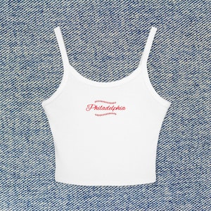 Philadelphia Baseball Cropped Tank Top Womens Spaghetti Strap Shirt Custom MLB Player Top, Bryce Harper & Kyle Schwarber Phillies Outfit