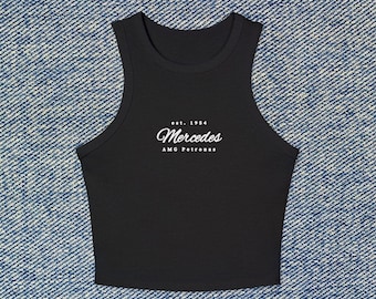 Mercedes Cropped Tank Top George Russell Kimi Antonelli Women's Formula 1 Crop Top Mercedes AMG Petronas Tank Top F1 grand prix merch