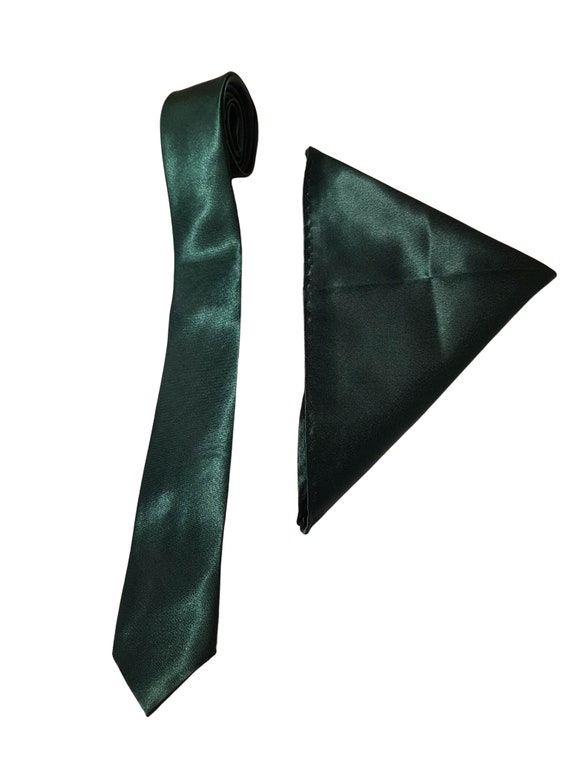 Men's Neck Tie And Pocket Square Handkerchief Set | Skinny | Wedding Formal | Trimming Shop