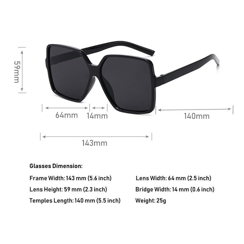 Oversized Square Sunglasses: Flat Top, UV400 Protection - Etsy display picture 3