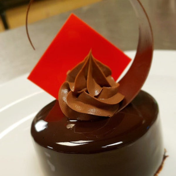 Mirror Glaze Decadent Delight: Chocolate Mousse Cake with Shiny Mirror Glaze - Instant Download Recipe