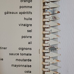 French vintage style reusable metal shopping list Reminder organizer board Grocery list French Shopping List image 10