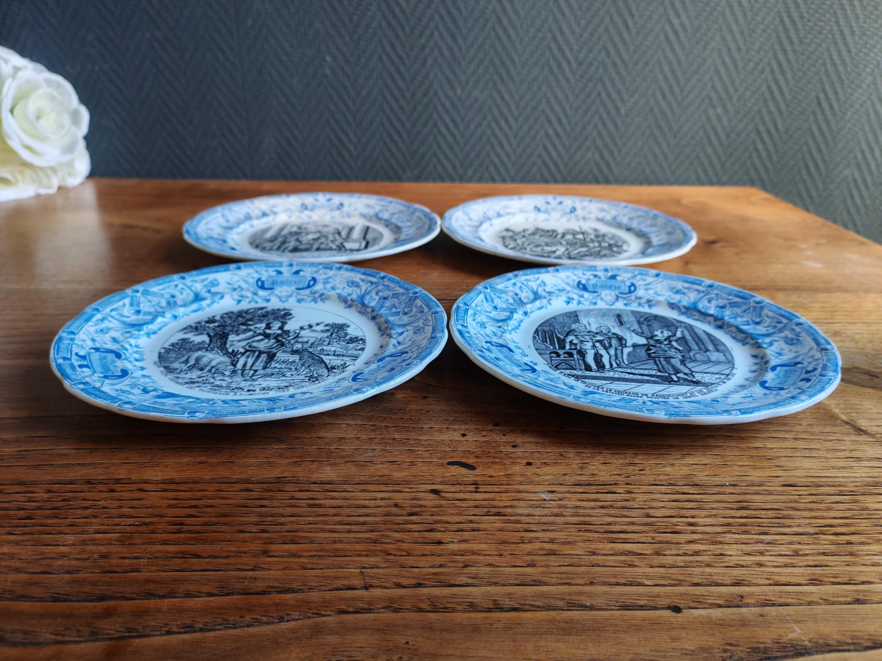 アンティーク ジャンヌ・ダルク トーキングプレート 4枚セット