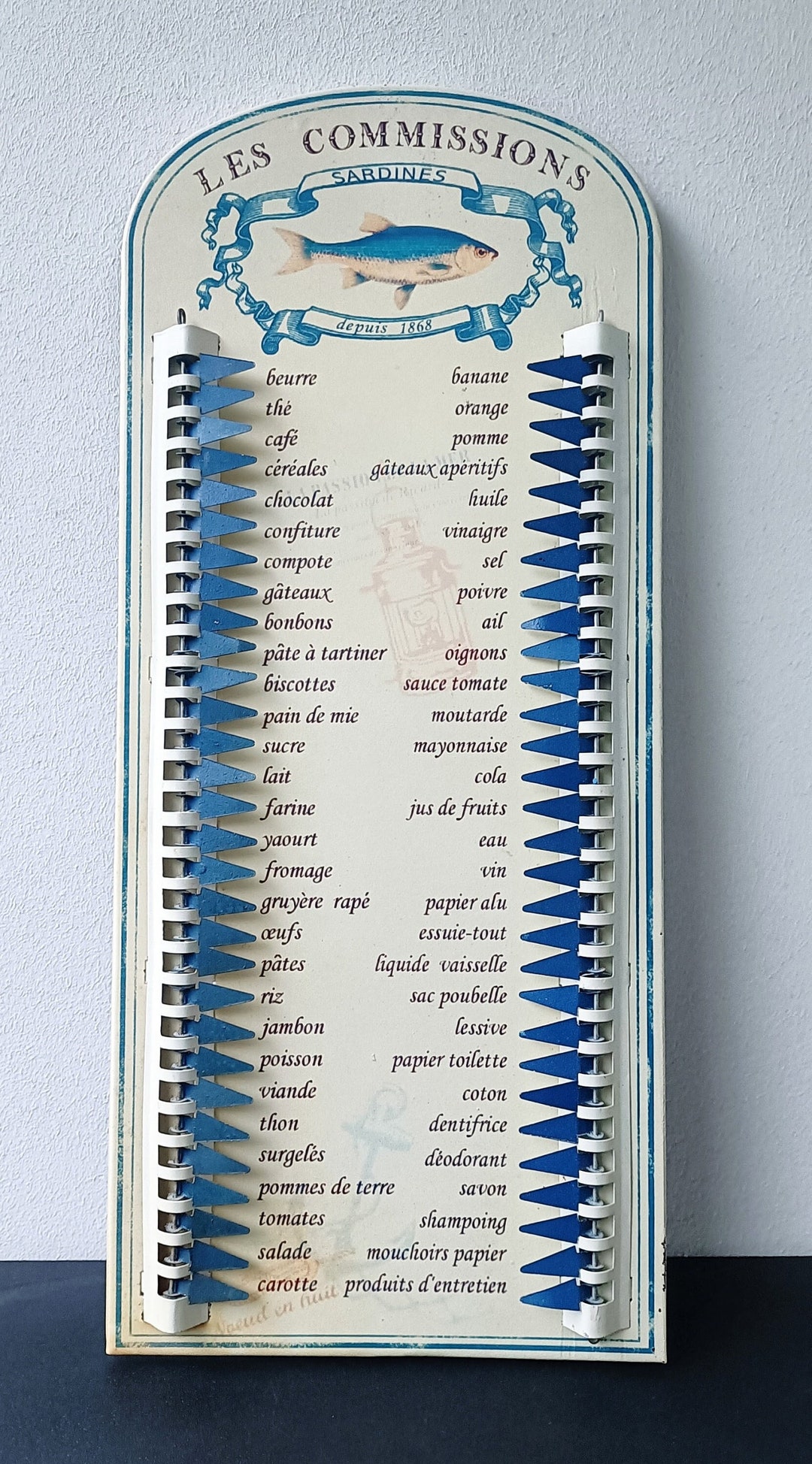 french-vintage-reusable-metal-shopping-list-memo-organizer-etsy