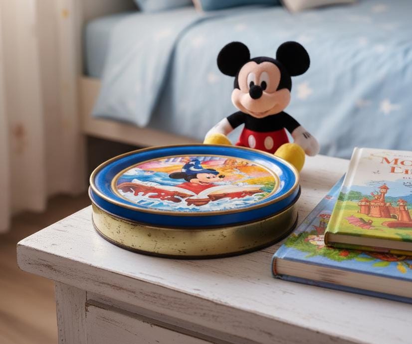 Disney - 本場 ハンドメイド、アンティーク　ミッキーマウス ヴィンテージ ラウンドメタル缶 ディズニーランド パリ – ミッキー