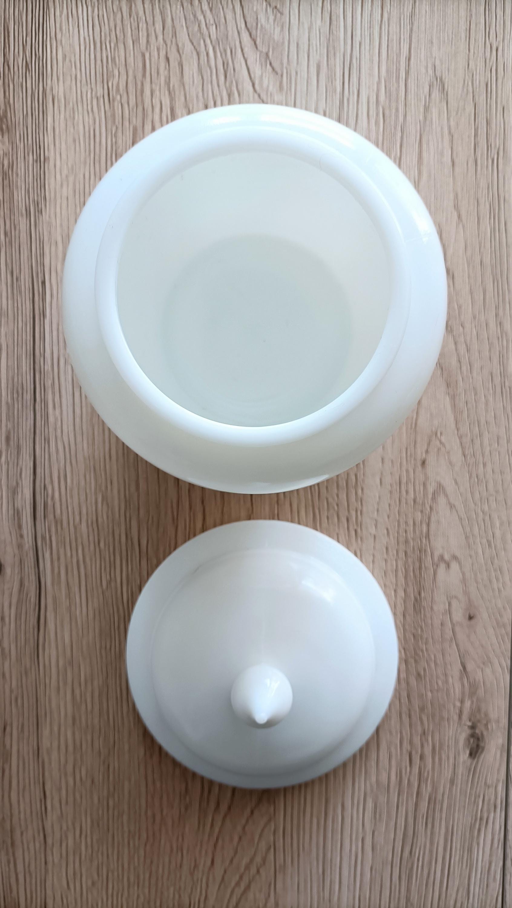 Pot à Lait Vintage Avon En Verre Opalin Avec Couvercle - Décoration Rétro Française
