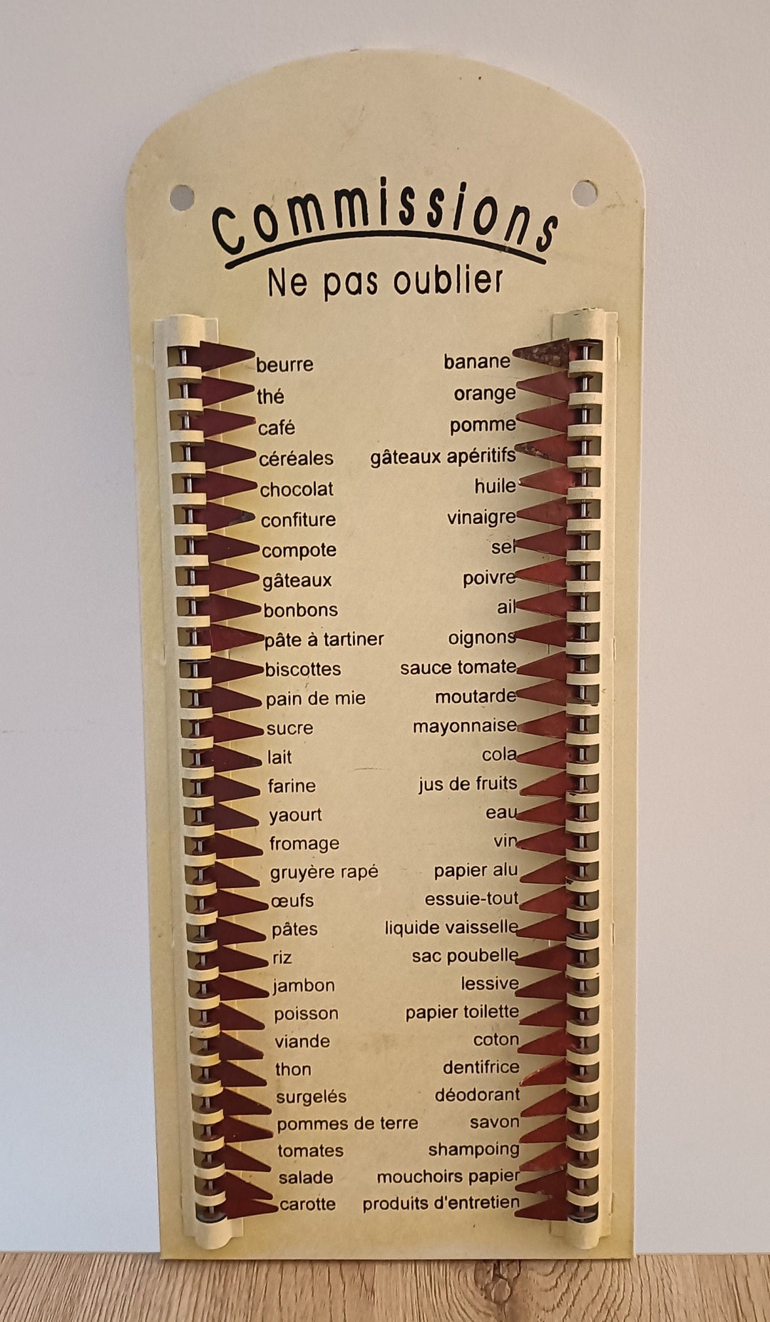 french-vintage-reusable-metal-shopping-list-reminder-etsy
