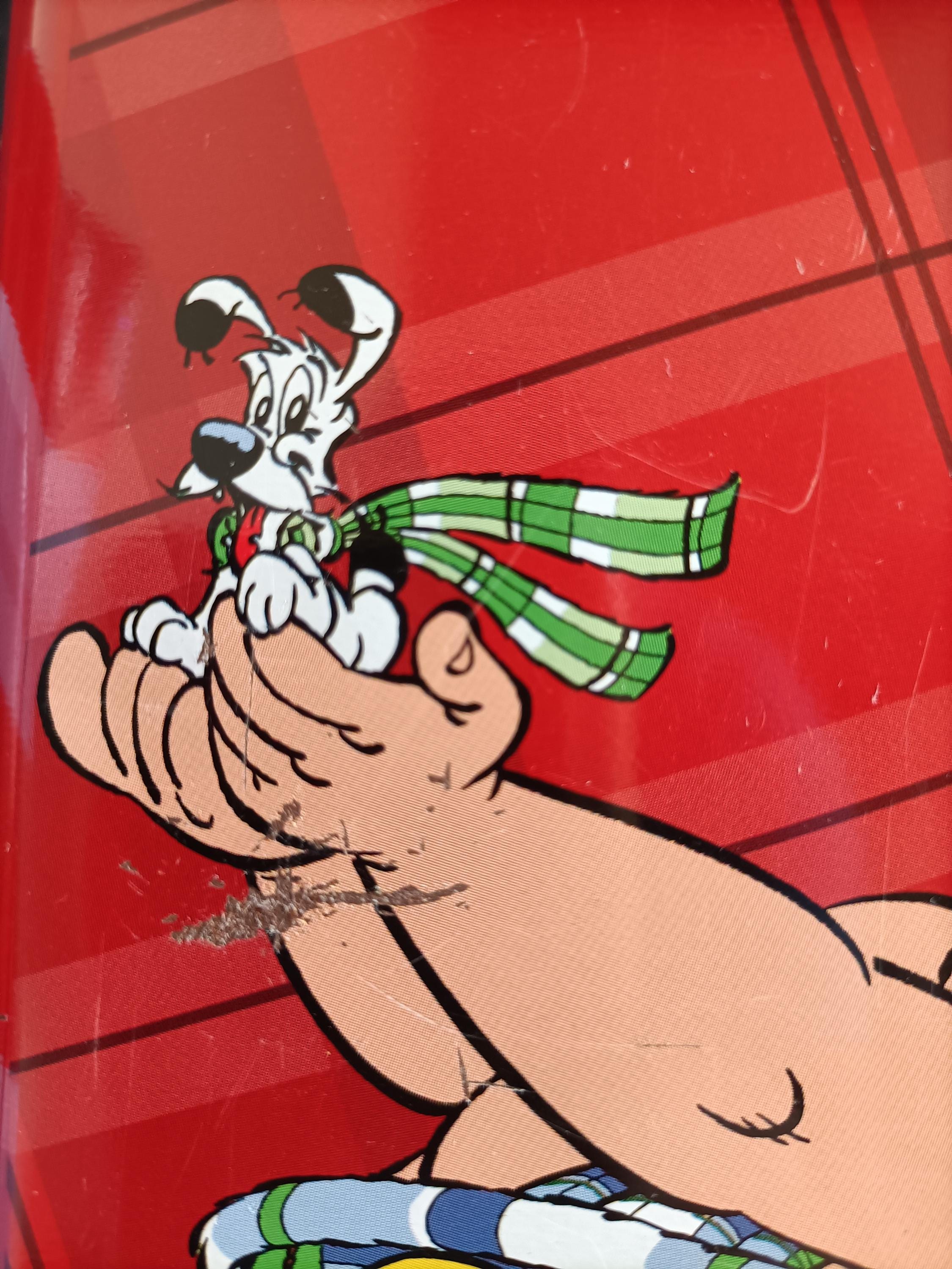 French Advertising Box Obelix and Dogmatix Red Rectangular Box 